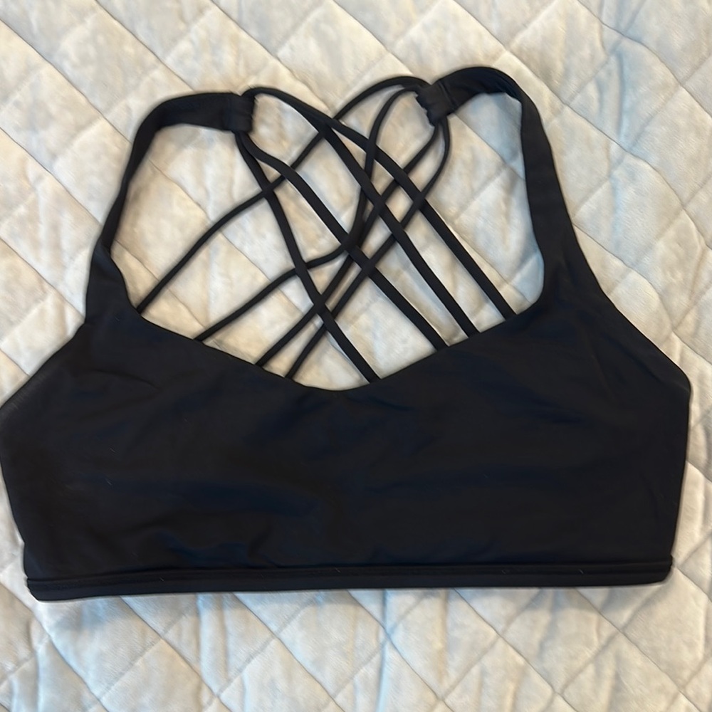 Lululemon Athletica Black Strappy Sports Bra